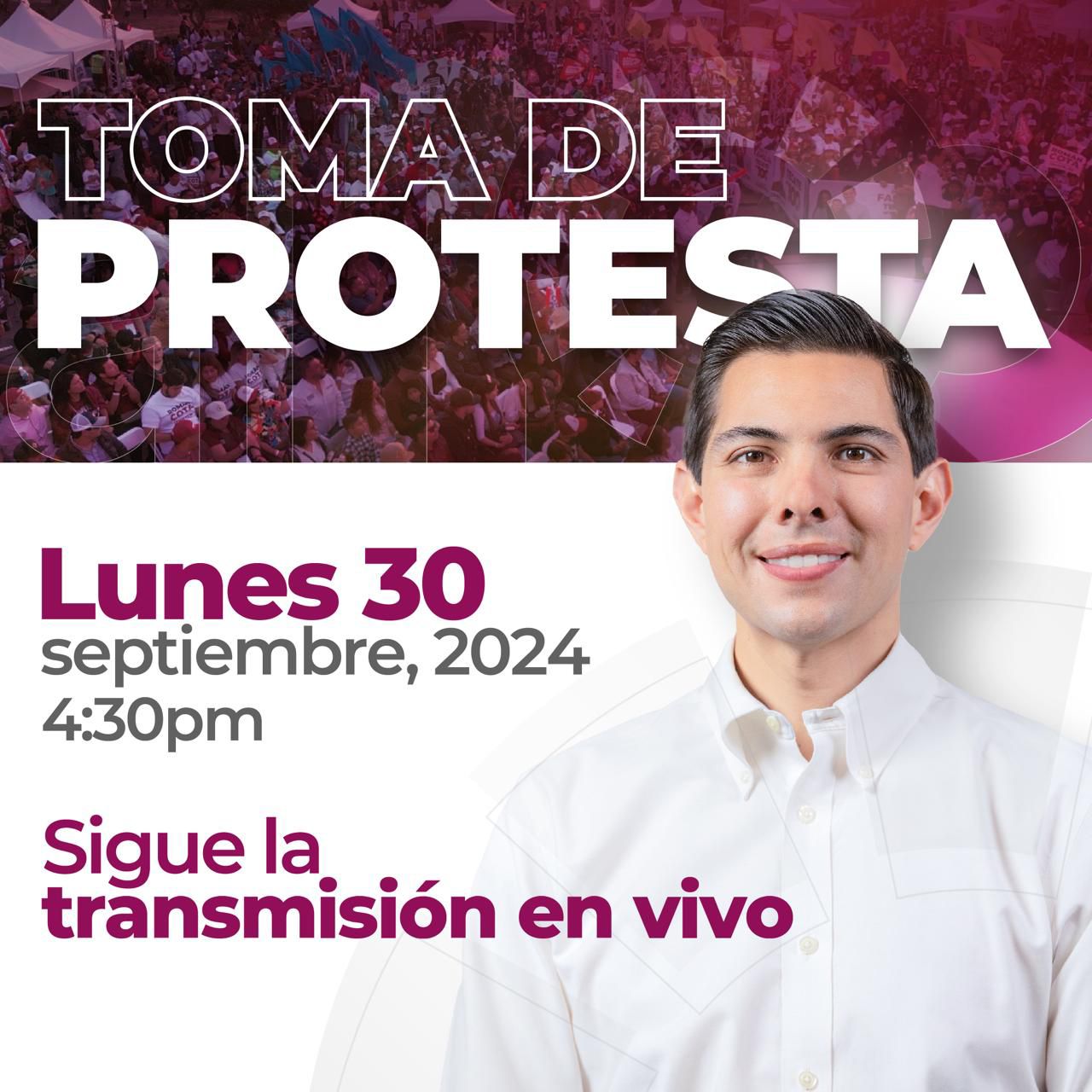 Invitación a Medios: Transmisión en Vivo de la Toma de Protesta de Román Cota Muñoz como Alcalde de Tecate