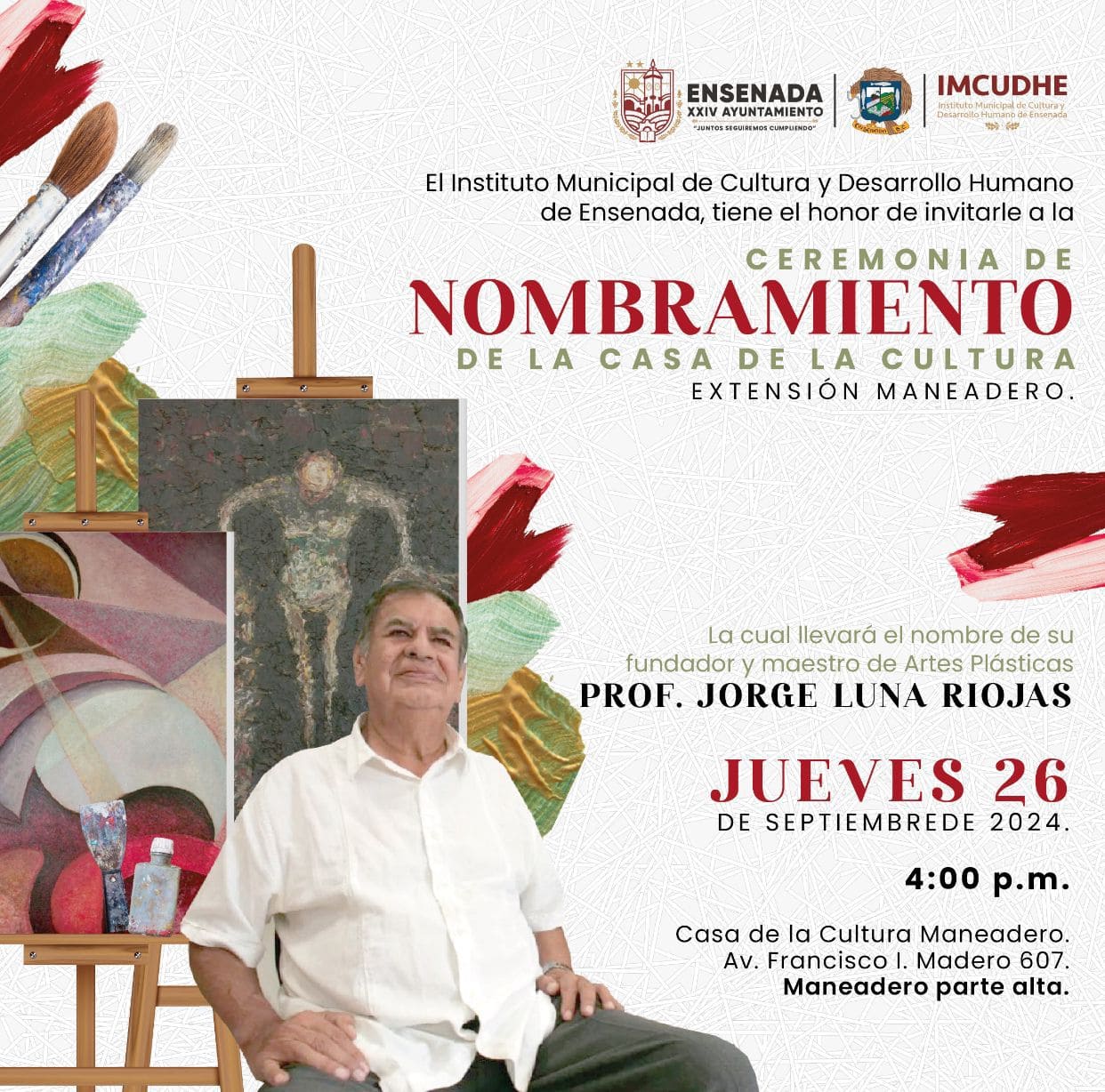 Nombrará Gobierno de Ensenada a Casa de la Cultura de Maneadero “Prof. Jorge Luna Riojas”