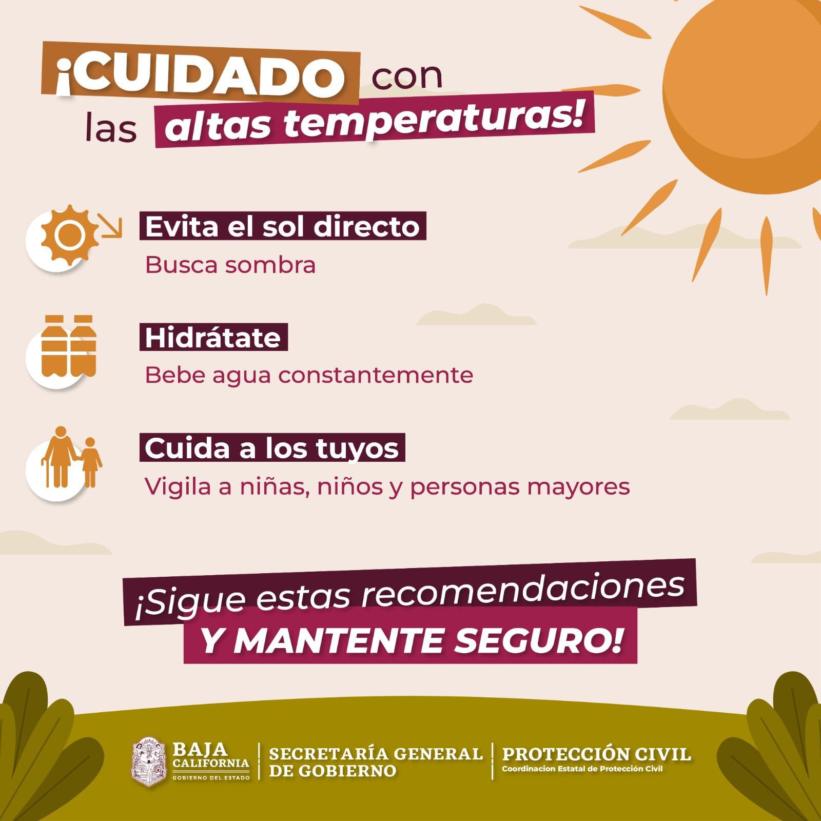 SUBE EL CALOR EN BC ESTE FIN DE SEMANA