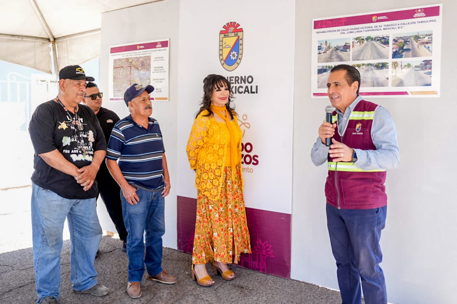 Norma Bustamante da banderazo de arranque a la rehabilitación de la calle Ciudad Victoria