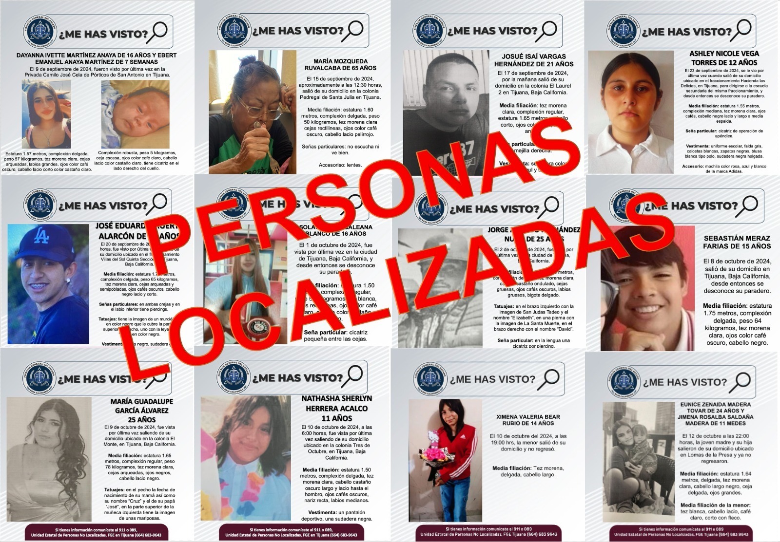 FGE localiza a 14 personas reportadas como desaparecidas