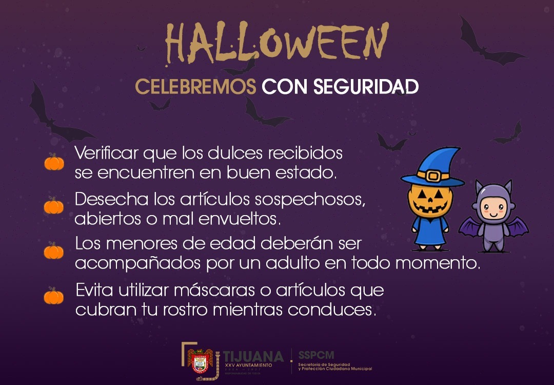 SSPCM emite recomendaciones para prevenir incidentes por festejos de Halloween