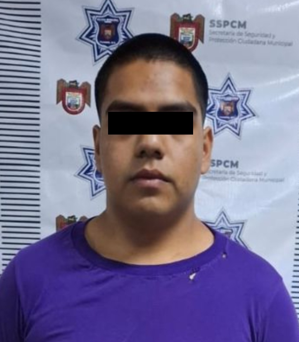 Policía Municipal captura a sujeto tras golpear a una mujer