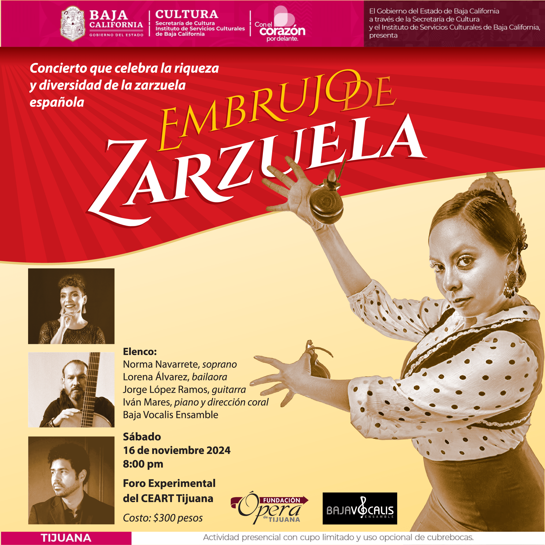 FUNDACIÓN ÓPERA DE TIJUANA PRESENTA EMBRUJO DE ZARZUELA