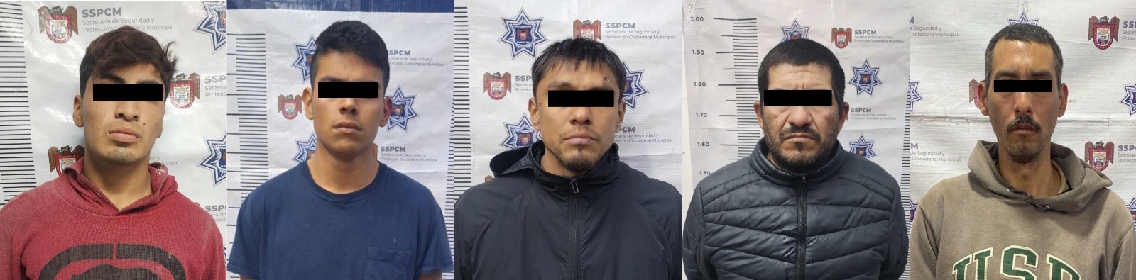 Policía Municipal captura a cinco fugitivos de la ley