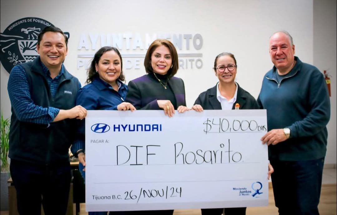 PRESIDENTA ROCIO ADAME RECIBE DONATIVO DE HYUNDAI PARA FORTALECER LOS PROGRAMAS DE DIF ROSARITO