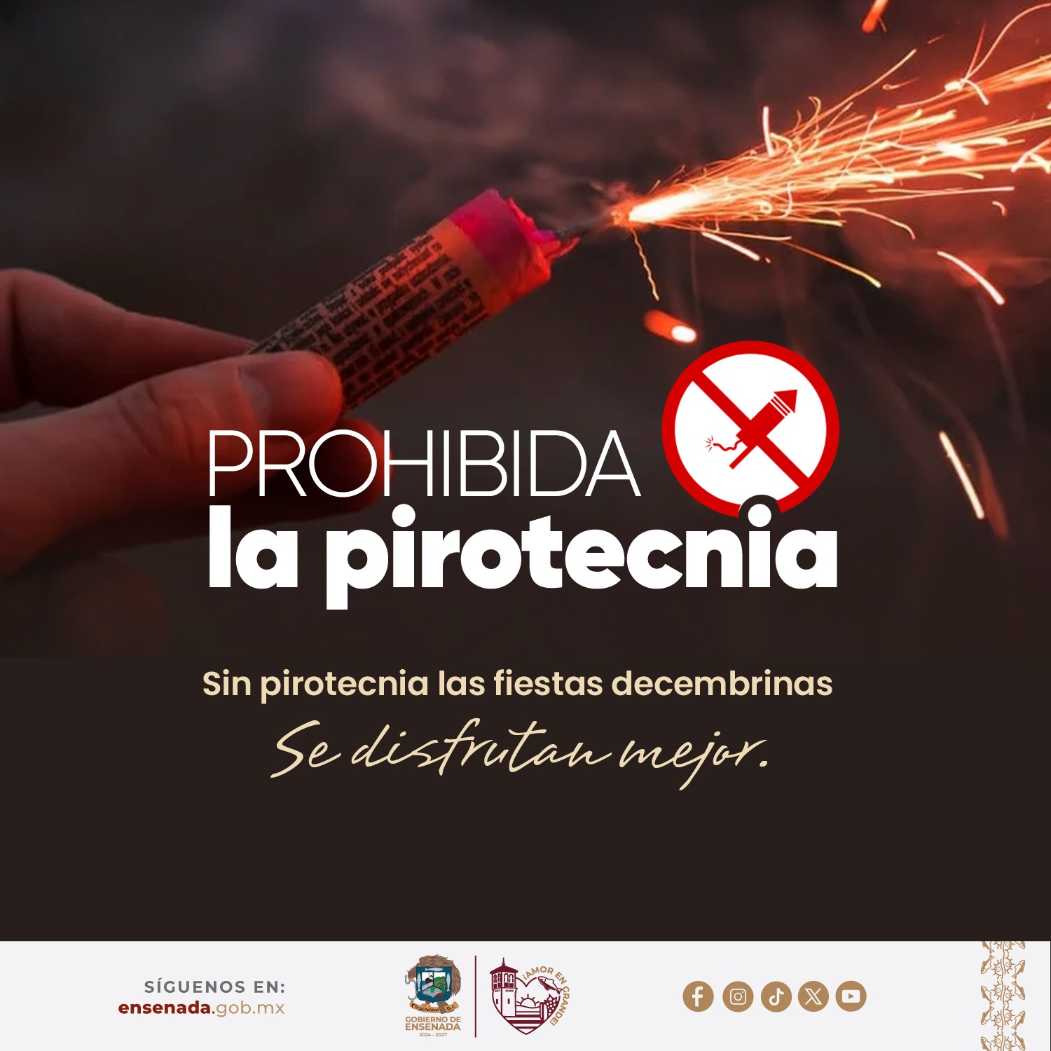 Exhorta alcaldesa Claudia Agatón a la población a no utilizar pirotecnia durante festejos navideños