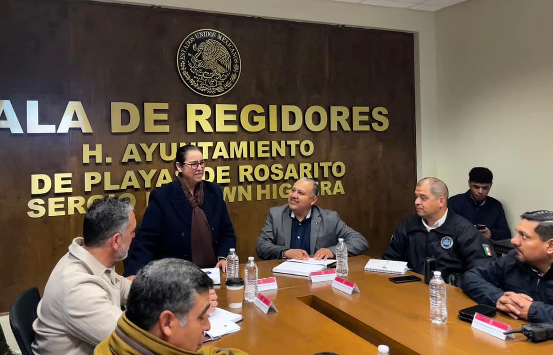 PRESIDENTA MUNICIPAL ROCIO ADAME ENCABEZA MESA DE SEGURIDAD, REFRENDANDO EL COMPROMISO POR LA PAZ EN ROSARITO