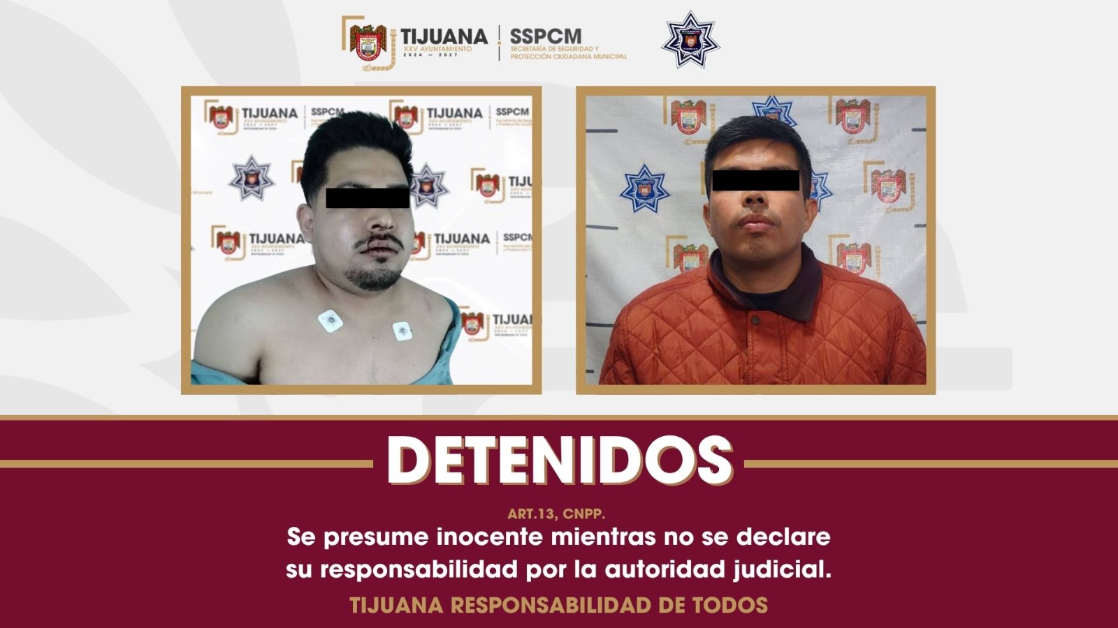 Detienen agentes de la Policía Municipal a presunto responsable de abuso sexual y a guardia de seguridad por lesiones